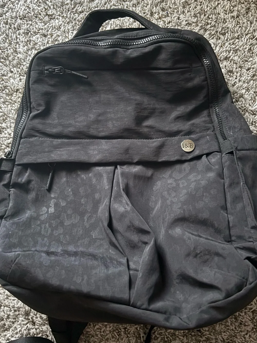 BLACK LEOPARD BACKPACK